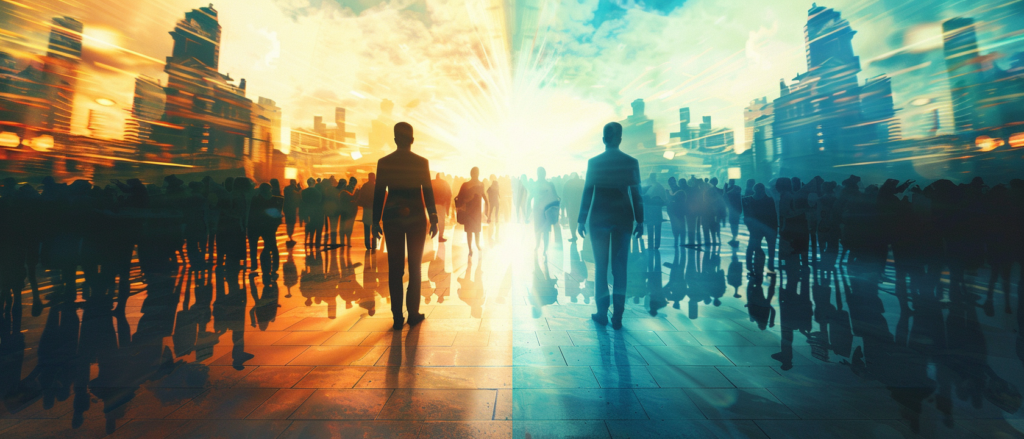 Deux individus observent avec une perception différente un même événement.