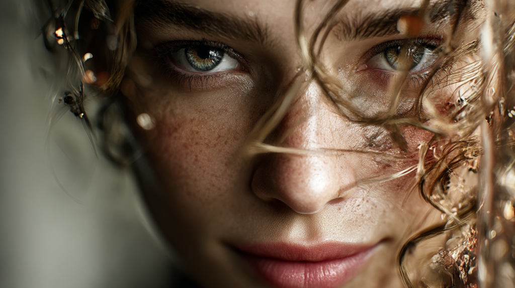 Une jeune femme apaisée.